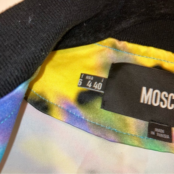 Love Moschino printed Acid Varsity Jacket Size 4/S - Picture 3 of 7